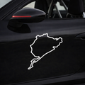 Pegatina Circuito Nürburgring Grande 20x20 cm – Vinilo Adhesivo para Coche | Nürburgring Track Outline Sticker