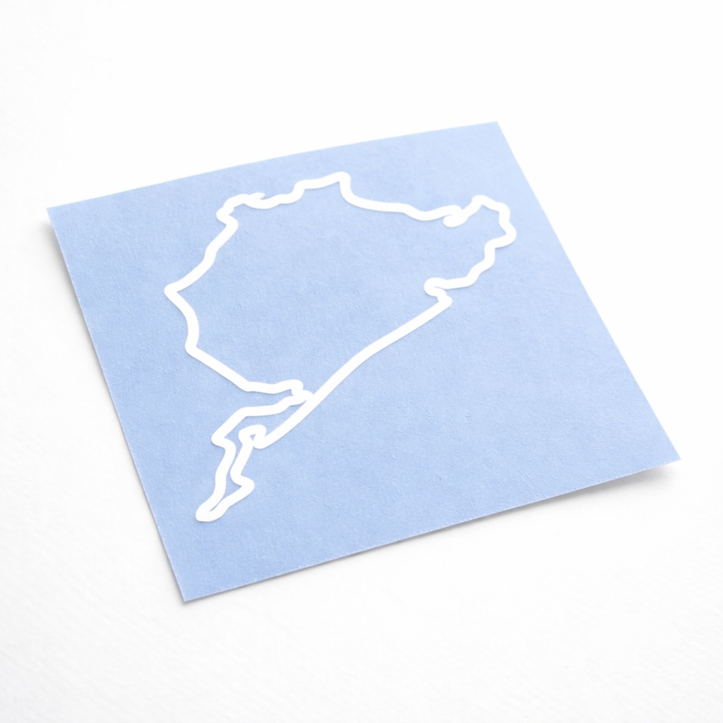 Pegatina Nürburgring 10x10 cm – Vinilo Adhesivo Circuito Nürburgring Nordschleife para Coche