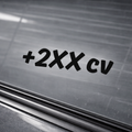 Pegatina +2XX cv Negra