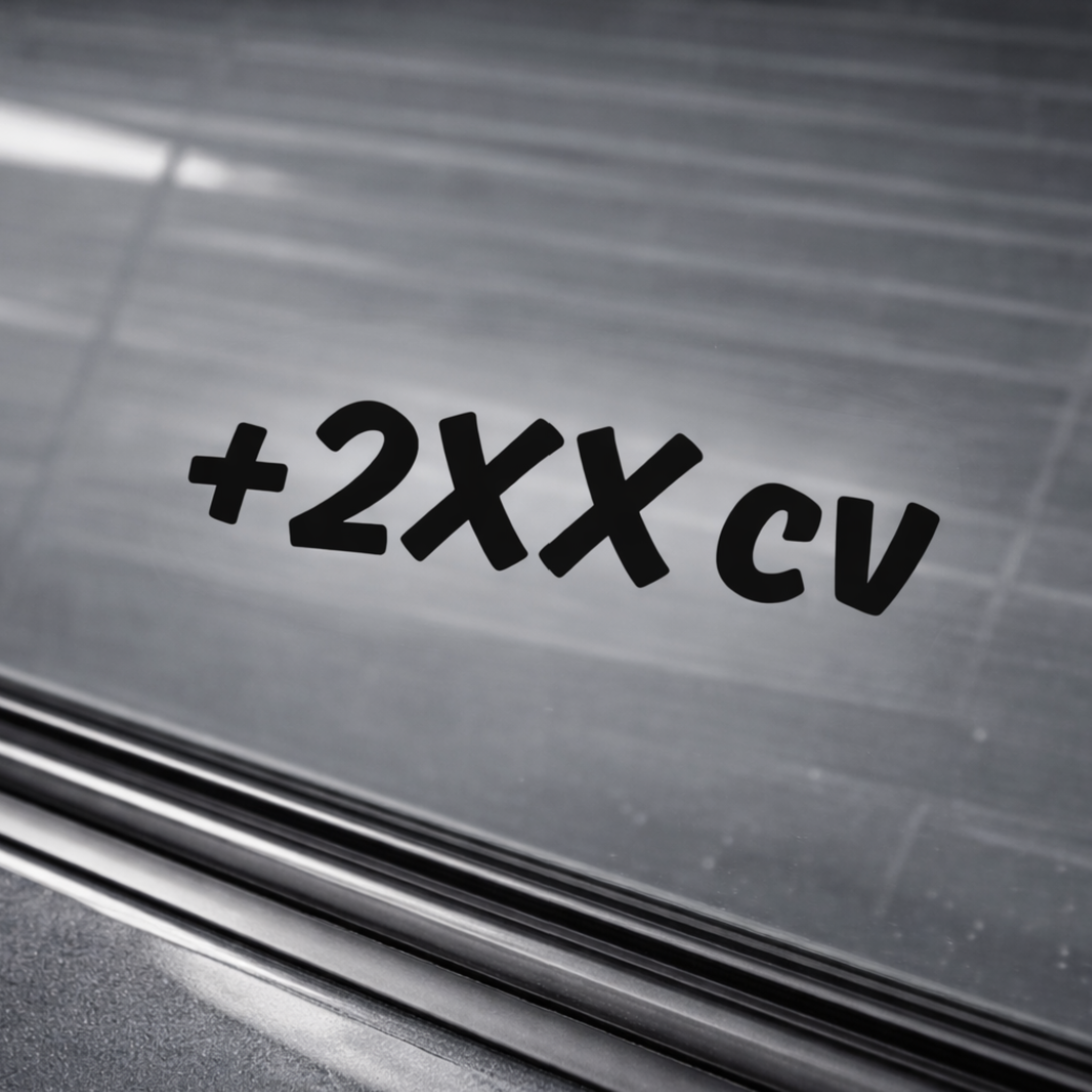 Pegatina +2XX cv Negra