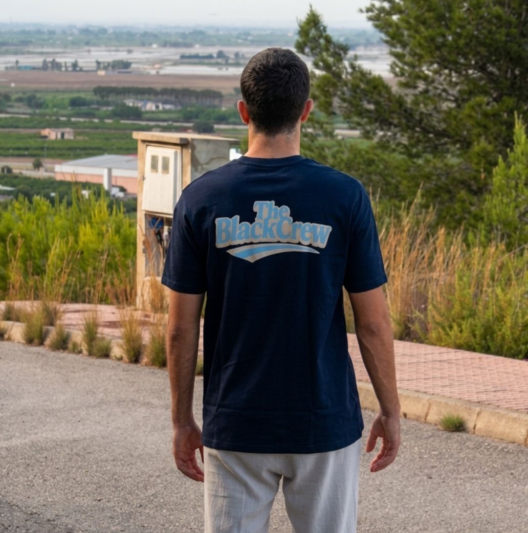 Camiseta azul TheBlackCrew – Essential Edition