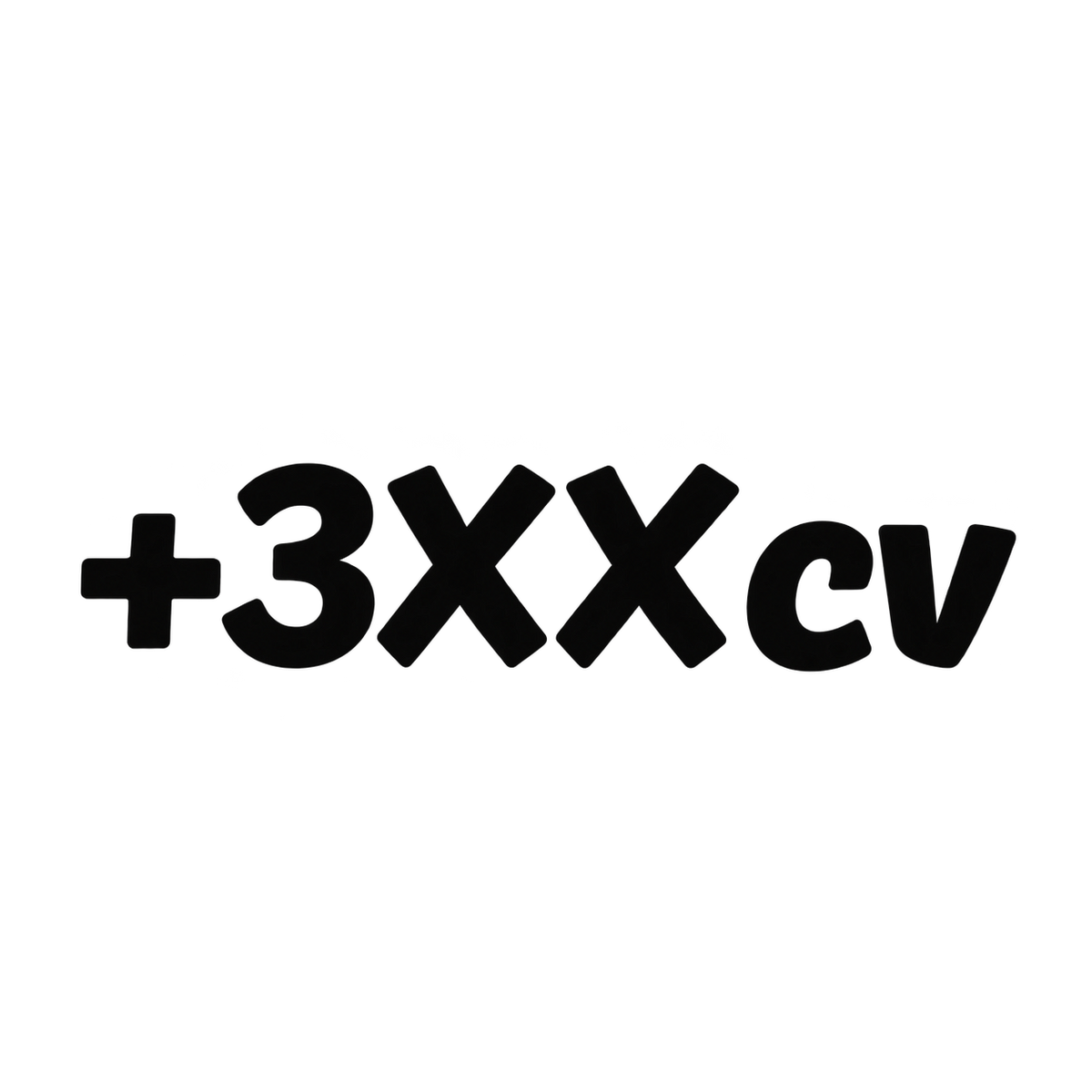 Pegatina +3XX cv Negra