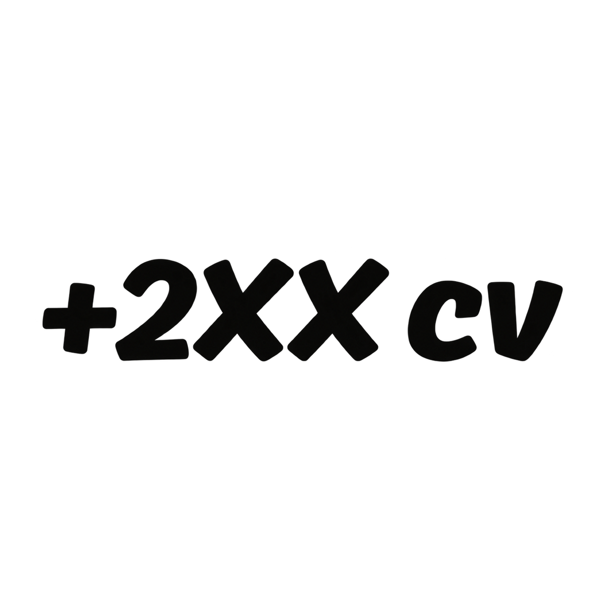 Pegatina +2XX cv Negra